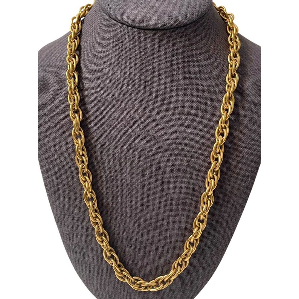 ❤️ Vintage Gold Plated Double Chain Rope Necklace